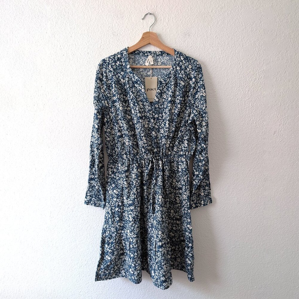 NWT Pact Crepe Dress in Celestial Prairie Floral